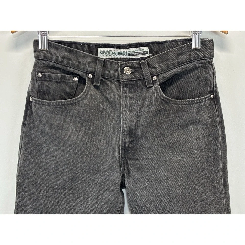 Vtg Levi's Silverman 512 Jeans Sz 32x34 (30x27) Faded Black 90s Made USA